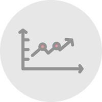 tendance à la hausse dans la conception d'icônes vectorielles graphique vecteur