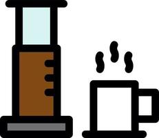 conception d'icône vectorielle aeropress vecteur