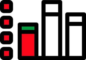 conception d'icône vectorielle de barres verticales vecteur