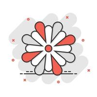 icône de feuille de fleur dans le style comique. magnolia, illustration de dessin animé de vecteur de dahlia sur fond blanc isolé. effet d'éclaboussure de concept d'entreprise de fleur de plante.