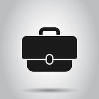 mallette signe icône dans plat style. valise vecteur illustration sur isolé Contexte. bagages affaires concept.