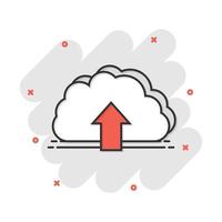 icône de nuage de dessin animé de vecteur dans le style comique. pictogramme d'illustration de signe de nuage. concept d'effet d'éclaboussure d'entreprise d'essaim.