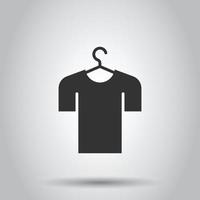 icône de t-shirt dans un style plat. illustration vectorielle de vêtements décontractés sur fond blanc isolé. concept d'entreprise de vêtements de polo. vecteur