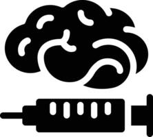 illustration vectorielle d'injection cérébrale sur fond.symboles de qualité premium.icônes vectorielles pour le concept et la conception graphique. vecteur
