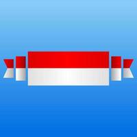 indonésien drapeau bannière icône vecteur illustration. bannière Indonésie vecteur conception élément. indonésien drapeau bannière vecteur graphique Ressource. Facile bannière vecteur graphique