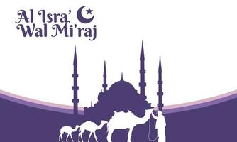 isra miraj bannière, parfait pour bureau, entreprise, école, social médias, publicité, impression et plus vecteur