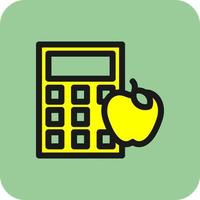 conception d'icône de vecteur de calculateur de calories