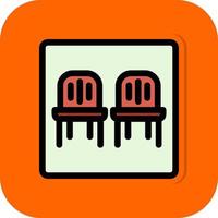 conception d'icône de vecteur de salle d'attente