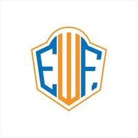 ewf abstrait monogramme bouclier logo conception sur blanc Contexte. ewf Créatif initiales lettre logo. vecteur