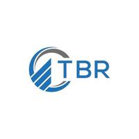 tbr plat comptabilité logo conception sur blanc Contexte. tbr Créatif initiales croissance graphique lettre logo concept.tbr affaires la finance logo conception. vecteur