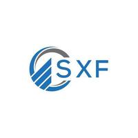 sxf plat comptabilité logo conception sur blanc Contexte. sxf Créatif initiales croissance graphique lettre logo concept.sxf affaires la finance logo conception. vecteur