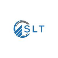 slt plat comptabilité logo conception sur blanc Contexte. slt Créatif initiales croissance graphique lettre logo concept.slt affaires la finance logo conception. vecteur