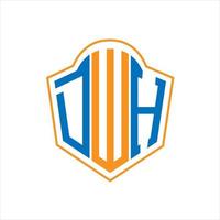 dwh abstrait monogramme bouclier logo conception sur blanc Contexte. dwh Créatif initiales lettre logo. vecteur