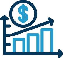 conception d'icône de vecteur d'économie en hausse