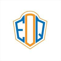 eoq abstrait monogramme bouclier logo conception sur blanc Contexte. eoq Créatif initiales lettre logo. vecteur