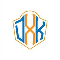 dxk abstrait monogramme bouclier logo conception sur blanc Contexte. dxk Créatif initiales lettre logo. vecteur