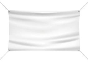 blanc maquette illustration vectorielle de bannière vinyle