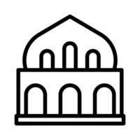 mosquée icône contour style Ramadan illustration vecteur élément et symbole parfait.