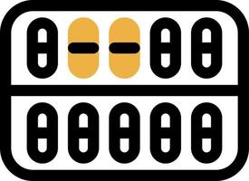 conception d'icône vectorielle de paquet de pilules vecteur