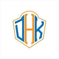 dhk abstrait monogramme bouclier logo conception sur blanc Contexte. dhk Créatif initiales lettre logo.dhk abstrait monogramme bouclier logo conception sur blanc Contexte. dhk Créatif initiales lettre logo. vecteur