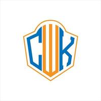 cwk abstrait monogramme bouclier logo conception sur blanc Contexte. cwk Créatif initiales lettre logo. vecteur