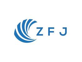 zfj lettre logo conception sur blanc Contexte. zfj Créatif cercle lettre logo concept. zfj lettre conception. vecteur