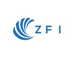 zfi lettre logo conception sur blanc Contexte. zfi Créatif cercle lettre logo concept. zfi lettre conception. vecteur