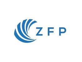 zfp lettre logo conception sur blanc Contexte. zfp Créatif cercle lettre logo concept. zfp lettre conception. vecteur