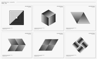 ensemble de dépouillé ligne abstrait logo conception modèle. mélange lignes logo graphique vecteur. vecteur