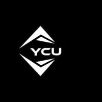 ycu abstrait monogramme bouclier logo conception sur noir Contexte. ycu Créatif initiales lettre logo. vecteur