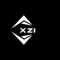 xzi abstrait monogramme bouclier logo conception sur noir Contexte. xzi Créatif initiales lettre logo. vecteur