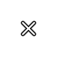 x icône. symbole de fond d'affiche de danger de style simple. x élément de conception de logo de marque. x impression de t-shirts. vecteur pour autocollant.