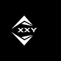 xxy abstrait monogramme bouclier logo conception sur noir Contexte. xxy Créatif initiales lettre logo. vecteur