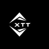 xtt abstrait monogramme bouclier logo conception sur noir Contexte. xtt Créatif initiales lettre logo. vecteur