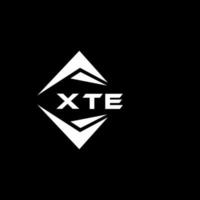 xte abstrait monogramme bouclier logo conception sur noir Contexte. xte Créatif initiales lettre logo. vecteur