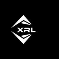 xrl abstrait monogramme bouclier logo conception sur noir Contexte. xrl Créatif initiales lettre logo. vecteur