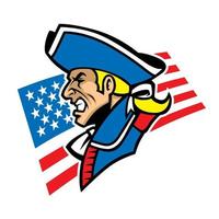 patriote mascotte sport logo style vecteur