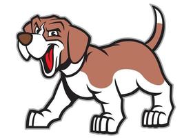 dessin animé de mignonne beagle chien personnage vecteur