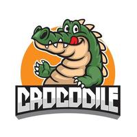 dessin animé de crocodile mascotte vecteur