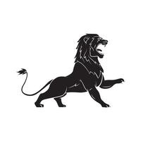 noir silhouette de Lion rugissement vecteur