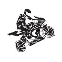 sport moto noir illustration vecteur