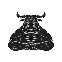 taureau noir symbole illustration vecteur
