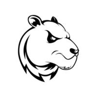 Panda symbole sur blanc Contexte vecteur
