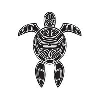 noir silhouette de tortue symbole vecteur