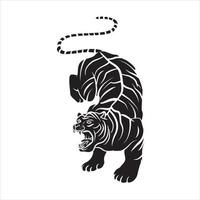 tigre tatouage illustration conception vecteur