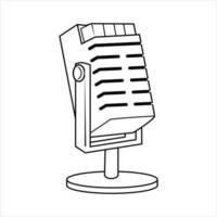 microphone illustration sur blanc Contexte vecteur