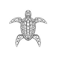 tortue symbole sur blanc Contexte vecteur