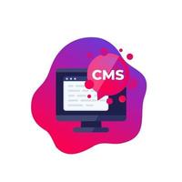 icône cms, système de gestion de contenu, vector.eps vecteur