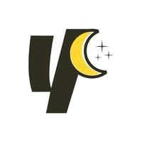 initiale y lune logo vecteur