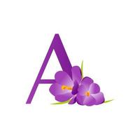 initiale une fleur logo vecteur